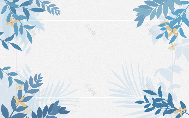 简约风小清新绿色植物商务PPT课件背景,插画/手绘图,插画/手绘图库,插画/手绘图下载,插画/手绘
